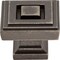 Jeffrey Alexander 1-1/4" Overall Length Distressed Pewter Square Delmar Cabinet Knob 585L-DP - alternate 4
